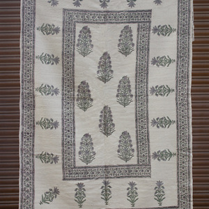 Alfombra de algodón con estampado dhurrie block - Product Image 2