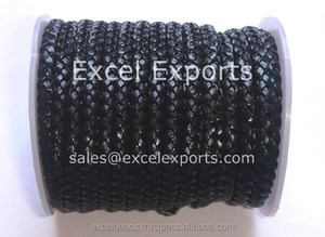 Natural <b>Leather</b> Braided Bolo <b>Leather</b> <b>Cords</b> 3mm 4mm, 5mm and 6mm Sizes in Various Colors From Excel Exports - Product Image 5