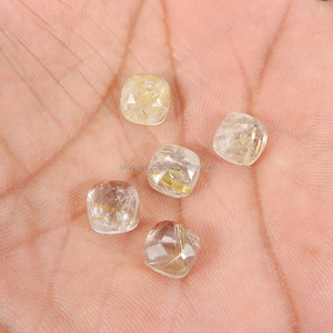 2,70 Cts Cuarzo rutilo dorado natural 8x8mm Cojín Rosa Corte Piedra preciosa suelta Categoría de producto IG9157 - Product Image 3