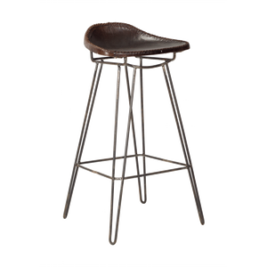 Silla industrial moderna Diseño de madera y cuero al por mayor - Product Image 5