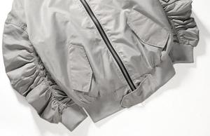 เสื้อแจ็กเก็ตบอมเบอร์สำหรับผู้ชายและผู้หญิง,เสื้อแจ็กเก็ตบอมเบอร์แขนยางฮิปฮอป CWU MA2ใส่เที่ยวบินได้ - Product Image 5