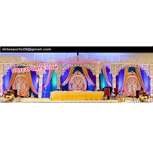 Escenario de Boda Musulmana de Bollywood, Escenario de Boda Grande Estilo Shahi, Arco de Recepción de Boda de Aspecto Real, Precio Directo de Fábrica en el Reino Unido - Product Image 1