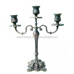 Candelabros de plata Soporte de vela de aluminio Centro de mesa de boda Candelabros Decoración de fiesta Fabricación y proveedor Hecho EN LA India - Product Image 5