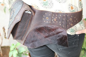 Cinturón de cuero auténtico Unisex, riñonera de bolsillo - Product Image 3