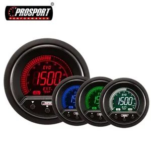 Pengukur EGT Digital Suhu Gas Knalpot 4 Warna Desain Terkenal 52Mm