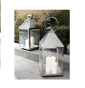 Lanterne en verre artisanale de haute qualité avec poignée en cuir pour la décoration de bureau à domicile ou de mariage Accent de Noël festif - Product Image 5