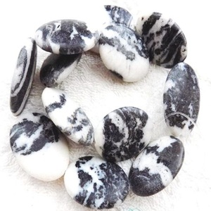 สร้อยคอลูกปัดหินอาเกตทรงรีลายม้าลายเสน่ห์ของหินลูกปัดคริสตัลทรงรีสำหรับทำเครื่องประดับสร้อยคอคริสตัลผู้หญิงขายส่ง - Product Image 1