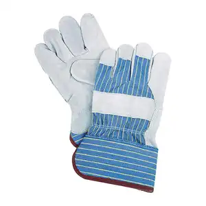 Guantes de trabajo de cuero de vaca dividido para construcción y trabajo industrial Guantes de mano de seguridad Canadian Rigger para trabajos pesados