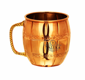 Wholesale Price Beer <b>Mug</b> Copper Round Designer With Brass Handle Moscow Mule <b>Mug</b> - Product Image 3