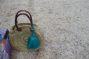 Round <b>Handbag</b> with Leather Handles - Product Image 3