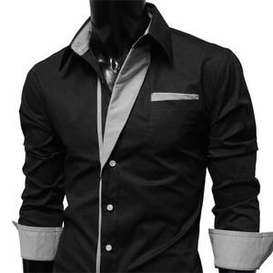 การแข่งขันราคาแฟชั่นผู้ชายเสื้อในผ้าฝ้าย - Product Image 5
