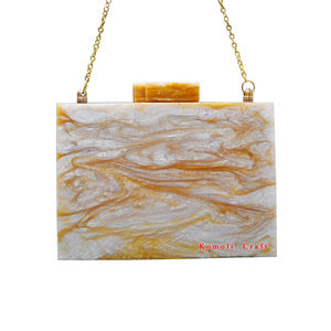 ไหลทรายหินอ่อนที่ชัดเจนคริลิคกระเป๋าคลัทช์ - Product Image 1