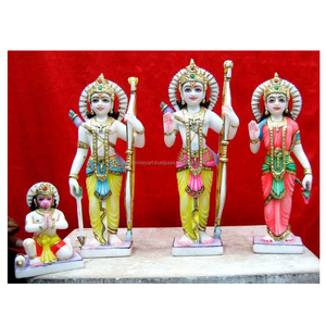 แฮนด์เมดหินอ่อนที่มีสีสัน Ram Darbar รูปปั้น - Product Image 1
