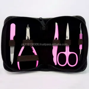 ชุดทำเล็บมือเล็บเท้าสีชมพูระดับมืออาชีพ พร้อมที่ตัดเล็บ กรรไกรตัดหนังกำพร้า ตะไบเล็บ คีมปากเฉียง และที่ดันหนังกำพร้า (รับผลิตแบรนด์ส่วนตัว) - Product Image 1