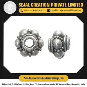 Cuentas redondas de Plata de Ley 925 de diseño moderno, espaciadores de 4mm-12mm para pulseras y accesorios de joyería - Product Image 4