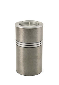 Blue Adult American Style Metal <b>Tealight</b> Cremation Urn by Brassworld India - Product Image 4