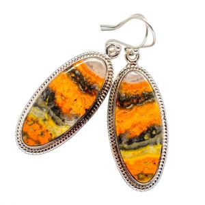 Bumble Bee Jasper Gemstone Meilleure conception pour les femmes 925 Boucles d'oreilles en argent sterling massif faisant partie de la collection de bijoux fins - Product Image 1