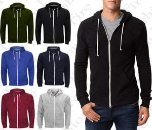 Sudaderas con capucha para hombre y niño, ropa deportiva de talla grande, con logotipo personalizado, forrado de satén, con cremallera completa, de algodón, venta al por mayor - Product Image 5