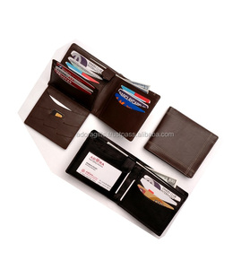 Customizable Leather Men's <b>Wallet</b> with RFID Protection and <b>Fold</b> Closure - Product Image 1