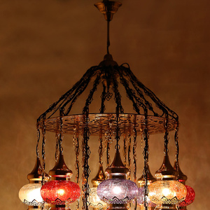 Candelabros certificados CE de ahorro de energía nativos turcos de diseño otomano de edición colorida con 21 gafas - Product Image 3