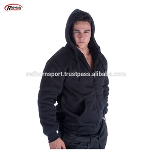 2025 Đen Mùa Đông Của Nam Giới 100% Cotton Dây Kéo-up Áo Cho Phòng Tập Thể Dục Thể Hình Mma-Độ Ẩm Wicking & Bốn Cách Căng - Product Image 6