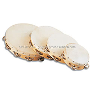 Venta al por mayor Goatskins Head Drum Juego de panderetas de madera 6 \ "8 \" 10 \ "Instrumentos de percusión con piezas de cuero - Product Image 1