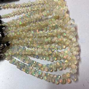 3mm 4mm Naturel Ethiopien Opale Plaine Briolette Goutte Extrêmement Fine Perles de Pierre au Meilleur Prix du Fabricant de Pierres - Product Image 1