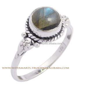 925ไฟสีน้ำเงินเงินสเตอร์ลิงแหวนเวอร์เมอิลนิรันดร์อัญมณีลาบราดอร์เครื่องประดับเงินแฟชั่นสวยงามปาร์ตี้งานแต่งงาน - Product Image 2