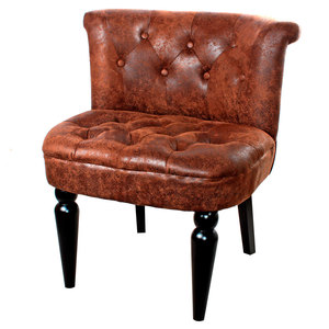 Fer industriel moderne et chaise en cuir avec un design antique pour bureau à domicile - Product Image 2