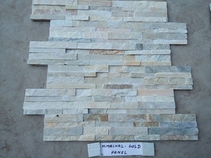 Panel de Piedra de Cuarcita India Himachal White Slate, Revestimiento de Pared Tradicional para Decoración de Interiores de Hoteles, Superficie Dividida - Product Image 2