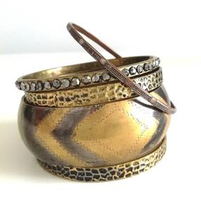 Elegant Retro Vintage Style Brass Fashion <b>Bracelet</b> <b>Set</b> Elegant Retro Vintages Metal <b>Bracelet</b> Veneer for Anniversaries Made Alloy - Product Image 1