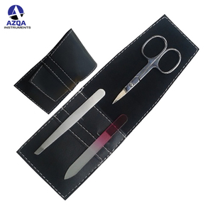 Professional Stainless Steel Nail Clipper Set <b>Manicure</b> & Pedicure Nail Care <b>Kit</b> with PU Leather Case - Product Image 3