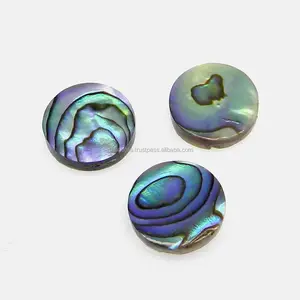 Coquille d'ormeau naturelle 10 mm ronde cabochon 2,60 carats pierre précieuse en vrac pour bijoux - Product Image 1