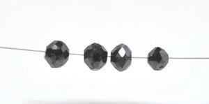 Hochwertige natürliche tiefschwarze facettierte Diamant perlen für die Herstellung von feinem Perlens chmuck