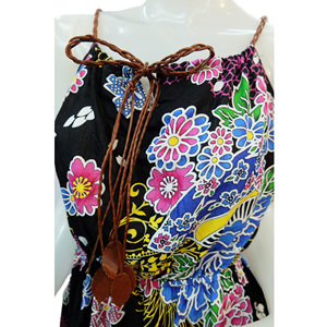 Robe florale pour femme, bretelles Spaghetti, Mini, été - Product Image 3