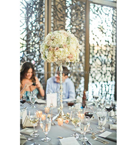 Candelero de Metal dorado rosa de tamaño alto, florero para boda, evento, fiesta, decoración, centro de mesa, jarrón de suelo alto - Product Image 4