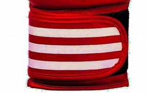 Guantes de boxeo profesionales personalizados, Logo personalizado de fábrica China, en negro, rojo y azul - Product Image 6