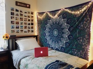 โบฮีเมียนพิมพ์ลายดาวชนเผ่าแมนดาลาผ้าฝ้ายลายดอกไม้ผ้าคลุมเตียงสำหรับตกแต่งหอพักแขวนผนังสไตล์โบฮีเมียน - Product Image 5