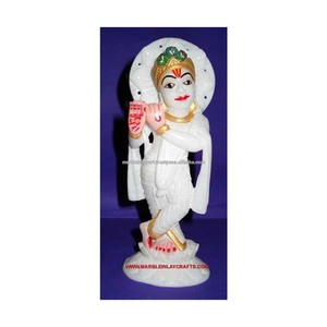 Estatua de mármol único de alabastro, estatua de Krishna - Product Image 1