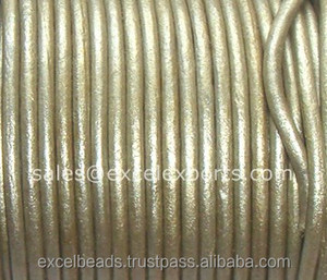 Excel exporte des cordons fins en cuir blanc de 2mm à 5mm composants de fabrication de bijoux en gros tailles de motifs de 1mm à 5mm - Product Image 3