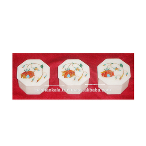 Elegant Inlay Box, Semi Precious Marble Box - Product Image 1