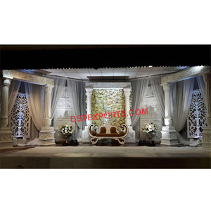 Tendencia inglés recepción etapa decoración boda escenario fabricante hermosa tema blanco escenario para la venta - Product Image 1