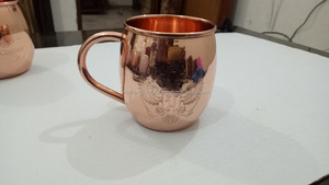 Nouveau design Tasse en cuivre baril 500ml avec poignée finie brillante Matériau métallique écologique pour les restaurants offrant des cadeaux - Product Image 3