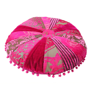 Cojín redondo para asiento, almohada Bohemia moderna de diseño Burnout, de retales, venta al por mayor - Product Image 1