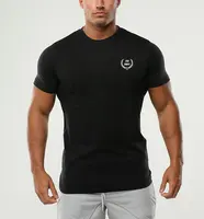 Großhandel Männer T-Shirt Fitness studio Männer Kompression T-Shirts Kurzarm Tops Bodybuilding Muscle Fitness Wear