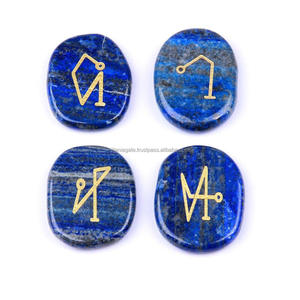 Offre Spéciale Jilaniagate Arc Ange Reiki Ensemble 4pcs Motif Ovale Lapis Lazuli Pierres Précieuses Cristaux Feng Shui Sculpté Artisanat - Product Image 2