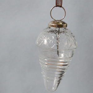 Boule suspendue en verre transparent VIXM-14001 Ornement décoratif d'arbre de Noël - Product Image 1