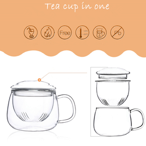 زجاج مصنوع يدوياً بشكل مخصص جميل لاستخدام واحد مقاوم للحرارة Infuser
