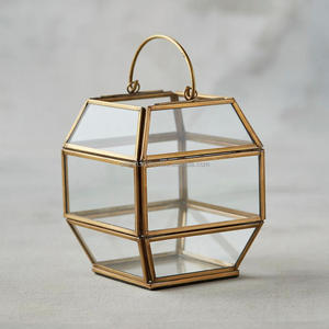 โคมไฟเทียนทองเหลืองขนาดเล็กสำหรับตกแต่งคริสต์มาสและงานแต่งงานขายส่ง - Product Image 1