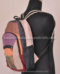 Parches vibrantes Hobo de lona, mochila de cáñamo HBB 0024 - Product Image 2